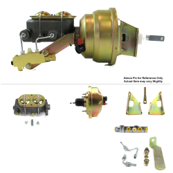 1970-1981 Chevy Camaro 8" Single Power Brake Booster Kit OEM Mount Disc/Disc - Part Number: HEXBBK7AF2A