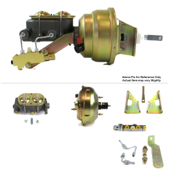 1970-1981 Chevy Camaro 11” Dual Power Brake Booster Kit OEM Mount Disc/Drum - Part Number: HEXBBK7AF34