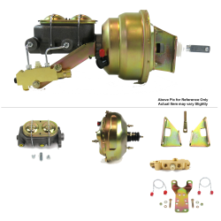 1970-1981 Chevy Camaro 11" Dual Power Brake Kit Bottom Mount Prop Disc/Disc - Part Number: HEXBBK7AF44