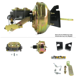 1973-1977 Chevy Chevelle 7” Single Power Brake Booster Kit OEM Mount Disc/Disc - Part Number: HEXBBK7AF47