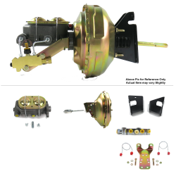 1973-1977 Chevy Chevelle 11” Single Power Brake Kit Bottom Mount Prop Disc/Disc - Part Number: HEXBBK7AF65