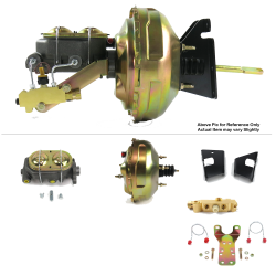 1973-1977 Chevy Chevelle 11” Dual Power Brake Kit Bottom Mount Prop Disc/Drum - Part Number: HEXBBK7AF67