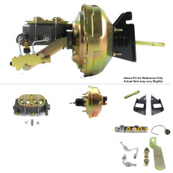 1973-1987 Chevy Truck 8” Single Power Brake Booster Kit OEM Mount Disc/Disc - Part Number: HEXBBK7AFB4