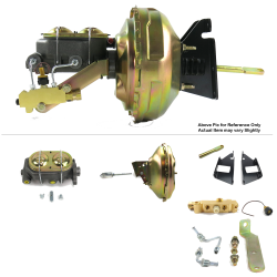 1973-1987 Chevy Truck 11” Single Power Brake Booster Kit OEM Mount Disc/Drum - Part Number: HEXBBK7AFB9