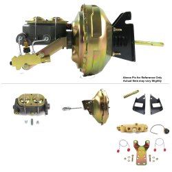 1973-1987 Chevy Truck 11” Power Brake Booster Kit Bottom Mount Prop Disc/Drum - Part Number: HEXBBK7AFC7