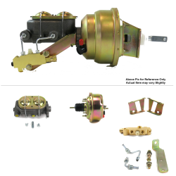 1955-1957 Chevy Bel Air 7” Single Power Brake Booster Kit OEM Mount Disc/Drum - Part Number: HEXBBK7AFCB
