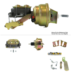 1955-1957 Chevy Bel Air 7” Single Power Brake Booster Kit OEM Mount Disc/Disc - Part Number: HEXBBK7AFCD