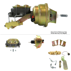 1958-1964 Chevy Bel Air 8” Single Power Brake Booster Kit OEM Mount Disc/Drum - Part Number: HEXBBK7AFEB