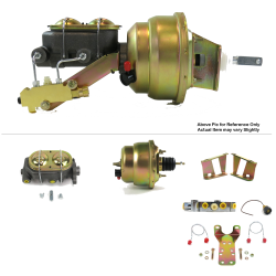 1958-1964 Chevy Bel Air 7” Dual Power Brake Kit Bottom Mount Prop Disc/Disc - Part Number: HEXBBK7AFF6