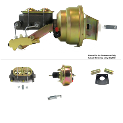 1965-1970 Chevy Full Size 7” Single Power Brake Booster Kit Mount Drum/Drum - Part Number: HEXBBK7AFFF