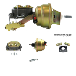 1965-1970 Chevy Full Size 8” Dual Power Brake Booster Kit Mount Drum/Drum - Part Number: HEXBBK7B009