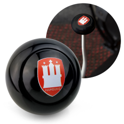 Hamburg Black Gear Shift Knob M10 VW Bus Beetle Ghia Thing Split Oval Kafer - Part Number: LABSN4C