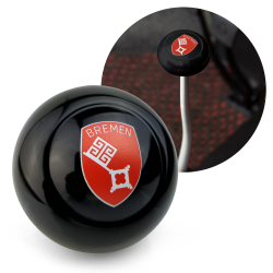 Bremen Black Gear Shift Knob M10 VW Bus Beetle Ghia Thing Split Oval Kafer - Part Number: LABSN4D