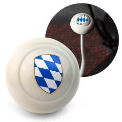 Ivory Coat of Arms Bavaria Gear Shift Knob M10 VW Bus Beetle Ghia Thing Split  - Part Number: LABSN5M