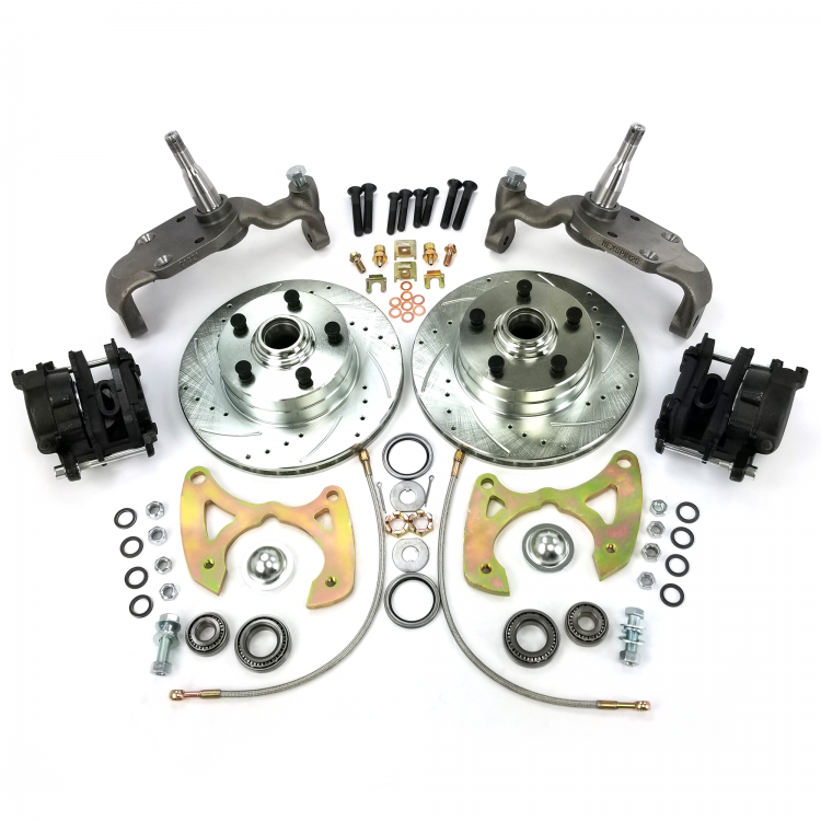 1965-1970 Chevy Full Size Big Brake Conversion Kit With Drop Spindles 5 x  4.75”