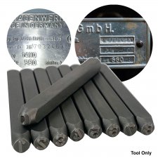 Volkswagen Data Plate Die Punch Set for VW Vin ID Data Tags -  Number Only - Part Number: LABTOOL1
