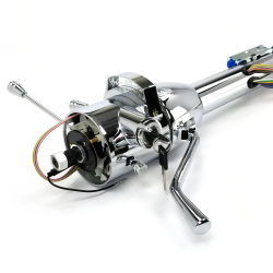 33" Chrome Steering Column Automatic with Built in Ignition Switch - Part Number: HEXSTCOLK1