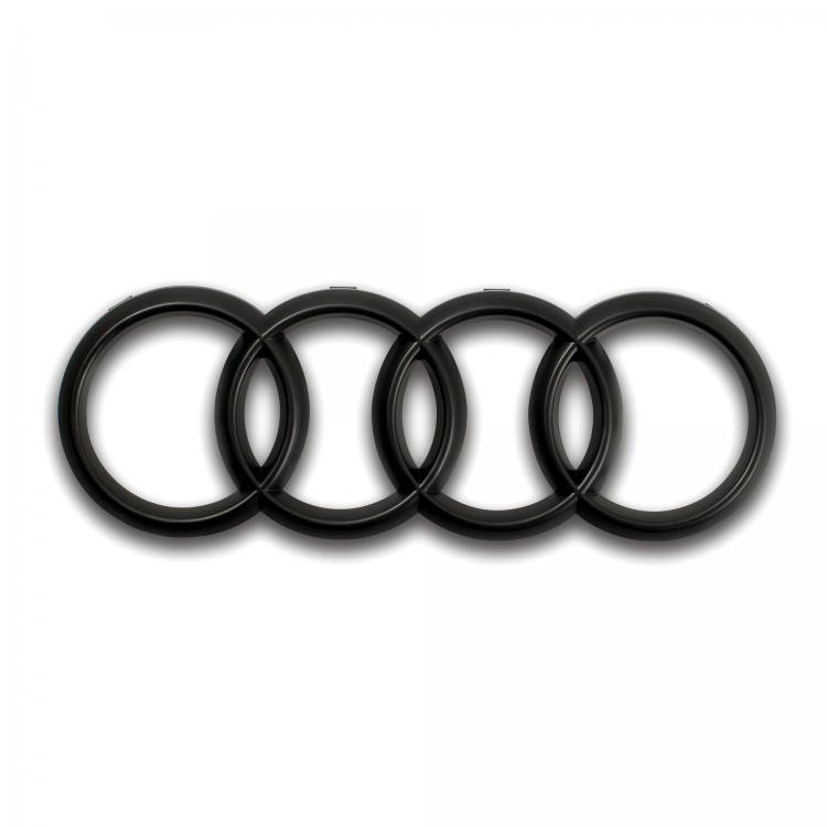 Audi Front Rings Matte Black Grille Emblem for A1 A3 A4 A5 A6 S3 S4 S5 S6 SQ7 TT