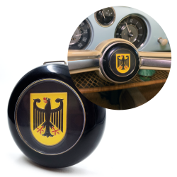 VW Steering Wheel Deutschland Horn Button fits 1962-71 Beetle Ghia Type 3 - Part Number: VPAHBED776