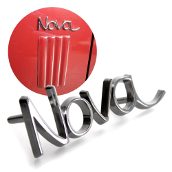 Premium Quality Alloy 1969 1970 1971 1972 Chevy Nova Front Fender Plate Emblem - Part Number: VPAE60