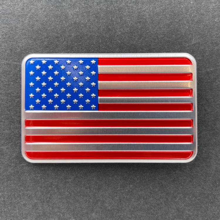 Bike 3D Metal American Flag Sticker Decal Emblem Auto Bumper Truck Window
