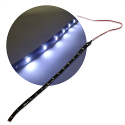 Ultra Thin 12V LED Tape White 12 Inches - Part Number: KICLEDTAPWT