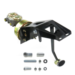 1953-1956 Ford Truck 9” Power Brake Pedal Kit VT Drum/Drum Small Chrome Oval Pad - Part Number: HEXPKA79181