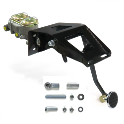 1953-1956 Ford Truck Manual Brake Pedal Kit RT Drum/Drum 3" Chrome Pad - Part Number: HEXPKA7915D