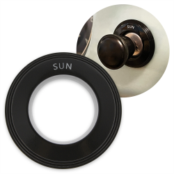 Magnetic Headlight Switch (SUN) Trim Ring Cover (Black) For VW Beetle - Part Number: LABTRC15BK