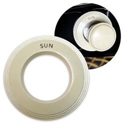 Magnetic Headlight Switch (SUN) Trim Ring Cover (Ivory) For VW Beetle - Part Number: LABTRC15IV