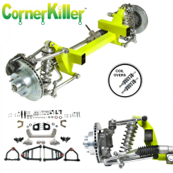 62-67 Nova 58.5 Front Steer CornerKiller IFS Coil Over 5x4.75 Manual LHD Rack - Part Number: HEXIFSJIMCKNOVA