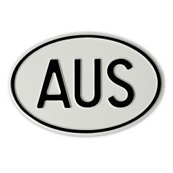 Vintage Embossed AUS - Australia Country of Origin Registration Plate - Part Number: VPALP09