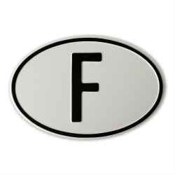Vintage Embossed F - France Country of Origin Registration Plate - Part Number: VPALP10