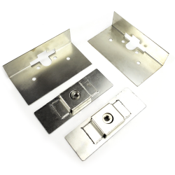 Large Locking Bear Claw Jaw Door Latch Installation Install Kit Mounting Plates - Part Number: AUTBCINSTL