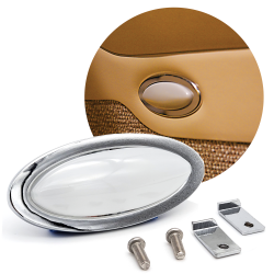 Billet Chrome Oval Universal Bright LED Interior Dome Light Courtesy Map Trunk - Part Number: AUTBWDL