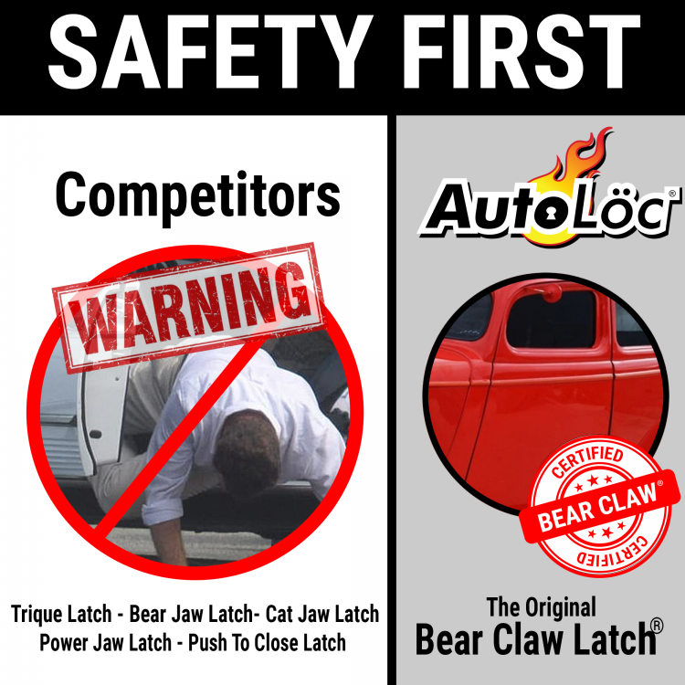 Autohead Heavy Duty Large Bear Jaw Claw Door Latches w/ Installation Kit Buy Now 