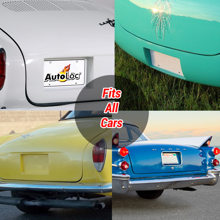 16g Steel Frenched Recessed License Plate Box Kits with or without