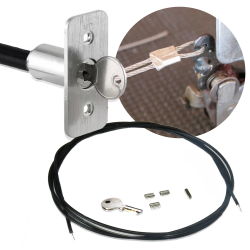 Key Lock Car Latch Emergency Cable Release Kit Garage Door Disconnect Universal - Part Number: AUTSVERKEY