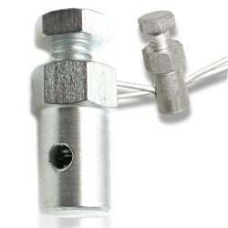Adjustable Cable Wire Clamp Crimp Hardened Metal Ball Bearing Screw Bolt Fitting - Part Number: AUTADJCBL