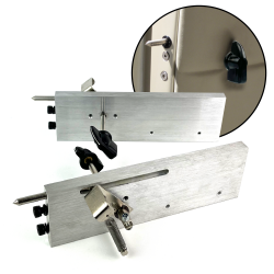 Manual Suicide Door Safety Pin Bolt Lock Rod Spring Loaded System Set w/ Knobs - Part Number: AUTDL1000