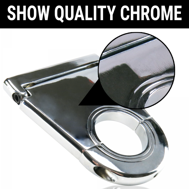 Billet Chrome 2.5 Inch Steering Column Drop for 2 Inch Swivel Column Billet Chrome 2.5 Inch Steering Column Drop for 2 Inch Swivel Column
