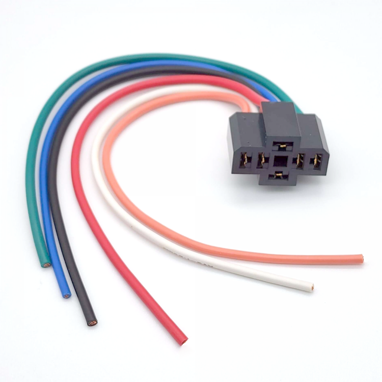 Universal 6 Pin 12V Rocker Switch Wire Harness Socket Car Power Window