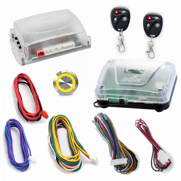 Car Keyless Entry Push Button Start Stop System – Engine Start Alarm Kit, Universal Fit