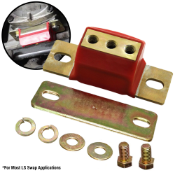Red Polyurethane GM LS Swap Transmission Mount Kit For 4.8 5.3 6.0 4l60e 4l80e  - Part Number: HEXTM1LS