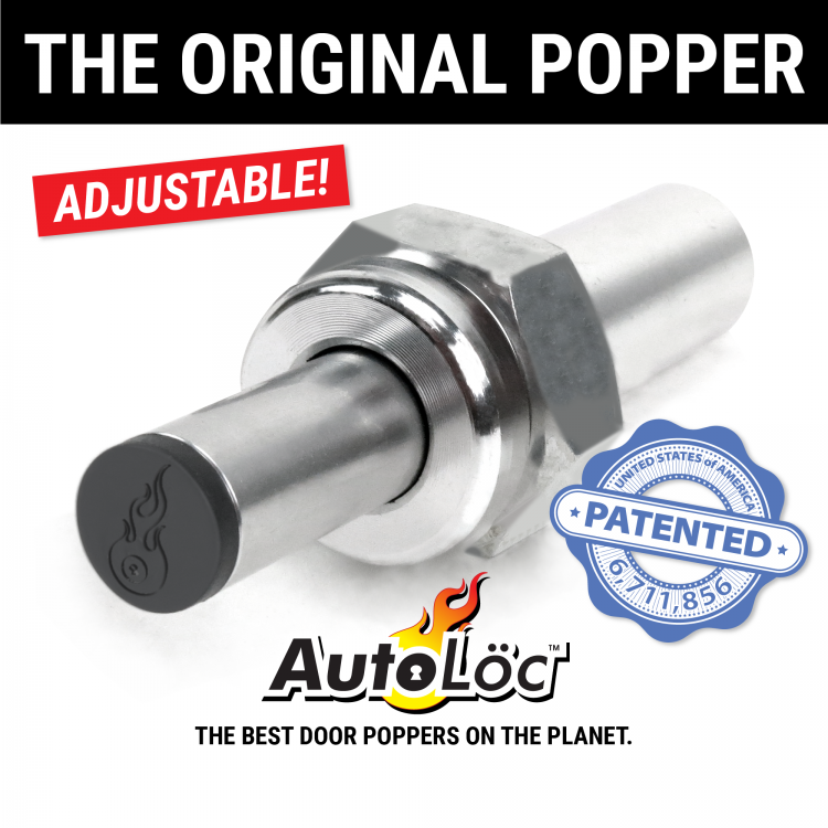 Heavy Duty Spring Loaded Billet Aluminum Adjustable Door Popper for