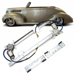 Flat Glass Power Window Conversion Kit for 1938 Ford Roadster Standard Deluxe
 - Part Number: AUTA33BB9