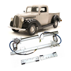 Flat Glass 12V Power window Conversion Kit for 1938 Ford Pickup Truck Panel

 - Part Number: AUTA33BC7