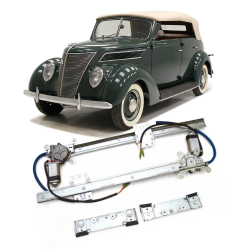 2 Door Flat Glass Electric Power Window Conversion Kit for 1937 Ford Phaeton - Part Number: AUTA33BB4