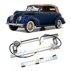 2 Door Flat Glass 12V Electric Power Window Conversion Kit for 1938 Ford Phaeton - Part Number: AUTA33BC4