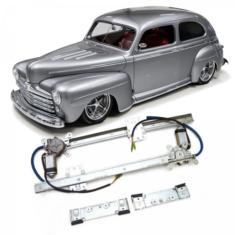 Autoloc Power Window Kit for 1947 Ford Sedan Standard Deluxe Super